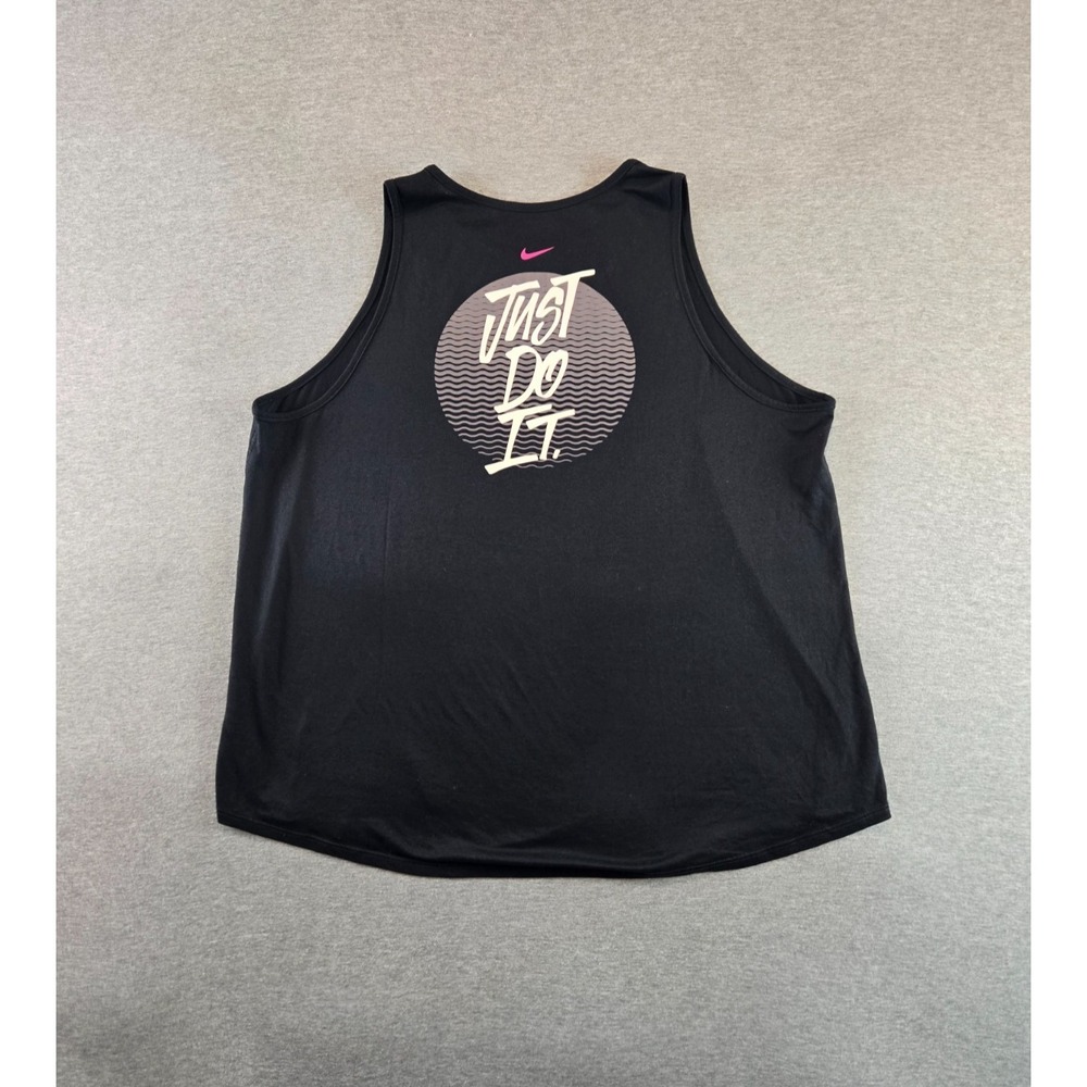 Nike‎ Legend Training Tank Top Women's 2XL Black Just Do It Dri-FIT Sleeveless